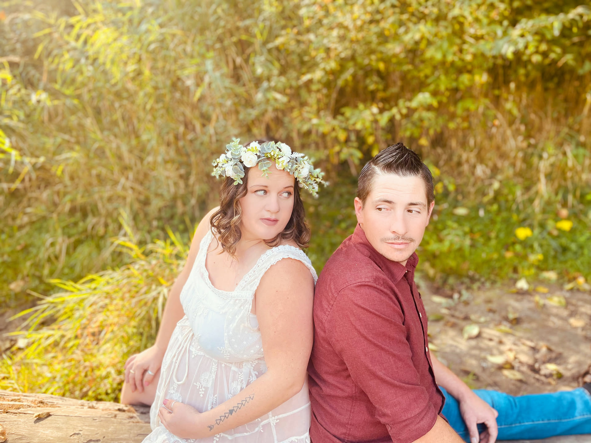 Soft glam makeup for mother to be shoot